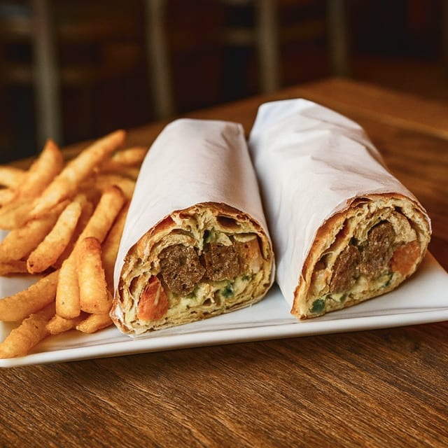 Kafta Kabob Sandwich.