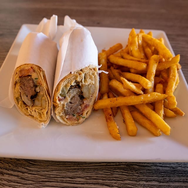 Beef Kabob Sandwich Filet Mignon.