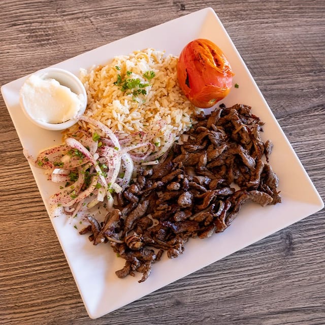 Beef Shawarma Plate Filet Mignon.