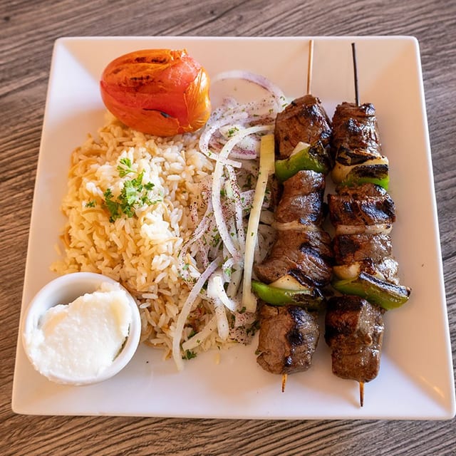 Beef Kabob Plate Filet Mignon.