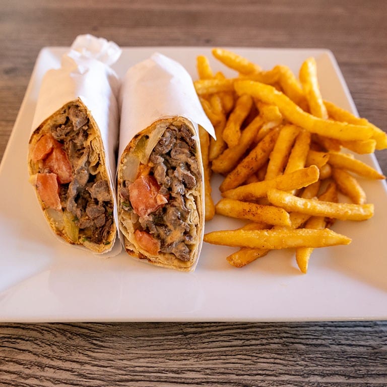 Beef Shawarma Sandwich Filet Mignon.