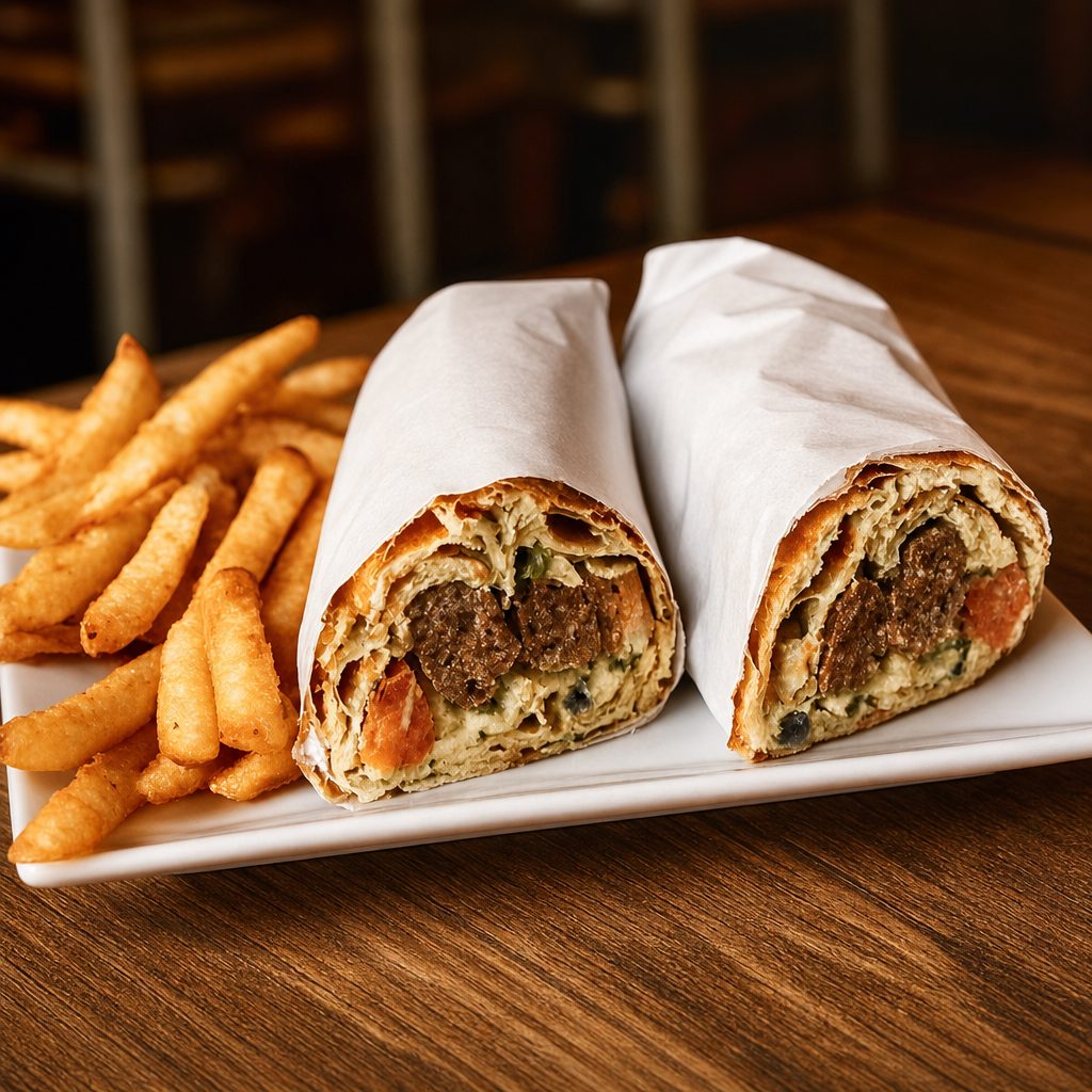 Kafta Kabob Sandwich.