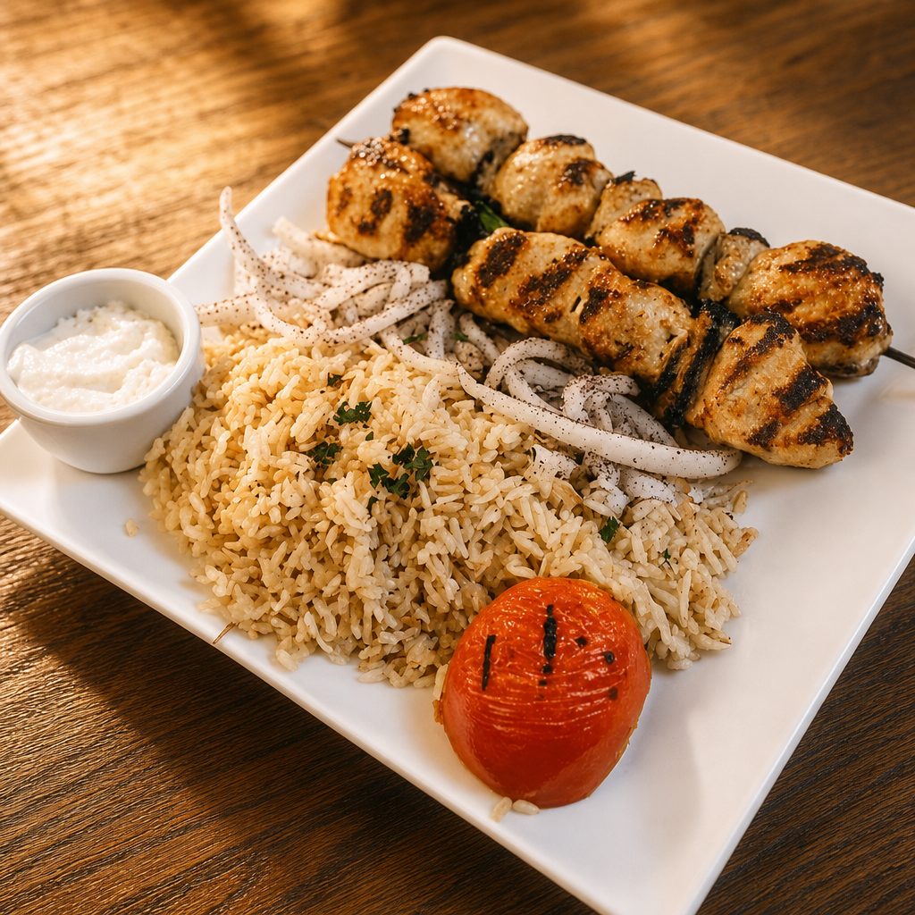 Chicken Kabob Plate.